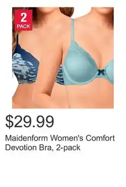 Costco Maidenform Women's Comfort Devotion Bra, 2-pack offer