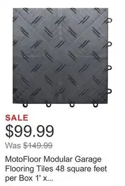 Costco MotoFloor Modular Garage Flooring Tiles 48 square feet per Box 1' x 1' Tiles offer