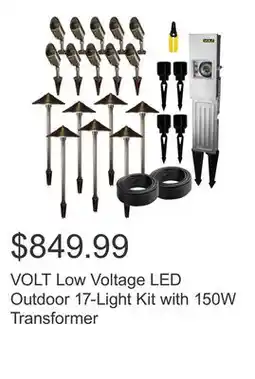 Costco VOLT Low Voltage LED Outdoor 17-Light Kit with 150W Transformer offer