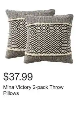 Costco Mina Victory 2-pack Throw Pillows offer