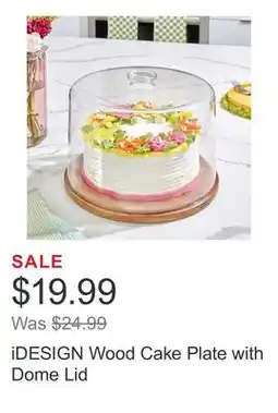 Costco iDESIGN Wood Cake Plate with Dome Lid offer