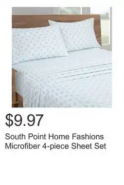 Costco South Point Home Fashions Microfiber 4-piece Sheet Set offer