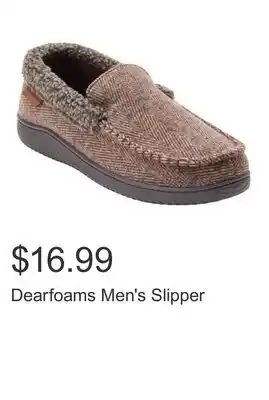 Costco Dearfoams Men's Slipper offer