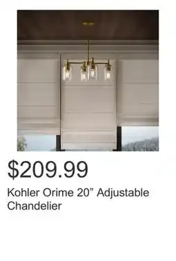 Costco Kohler Orime 20 Adjustable Chandelier offer