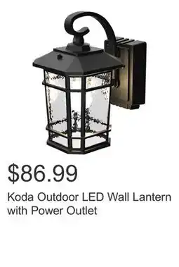 Costco Koda Outdoor LED Wall Lantern with Power Outlet offer