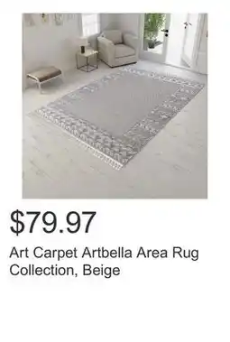 Costco Art Carpet Artbella Area Rug Collection, Beige offer