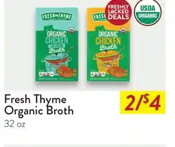 Fresh Thyme Fresh Thyme Organic Broth offer