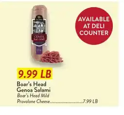 Fresh Thyme Boar's Head Genoa Salami offer