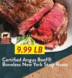 Fresh Thyme Certified Angus Beef Boneless New York Strip Roast offer