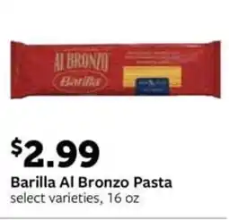 Fareway Barilla Al Bronzo Pasta offer