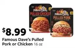 Fareway Famous Dave's Pulled Pork or Chicken offer
