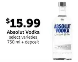 Fareway Absolut Vodka offer