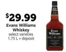 Fareway Evans Williams Whiskey offer