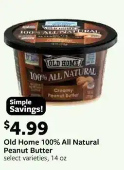 Fareway Old Home 100% All Natural Peanut Butter offer