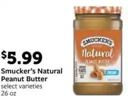 Fareway Smucker's Natural Peanut Butter offer