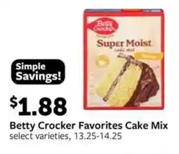 Fareway Betty Crocker Favorites Cake Mix offer