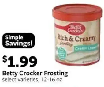 Fareway Betty Crocker Frosting offer