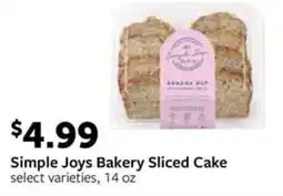 Fareway Simple Joys Bakery Sliced Cake offer
