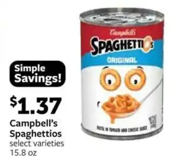 Fareway Campbell's Spaghettios offer