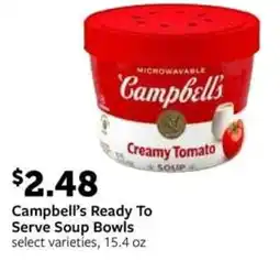 Fareway Campbell's Ready To Serve Soup Bowls offer