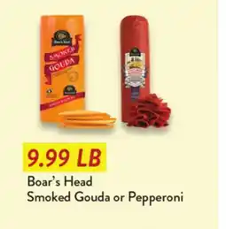 Fresh Thyme Boar's Head Smoked Gouda or Pepperoni offer