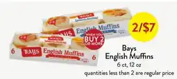 Fresh Thyme Bays English Muffins offer
