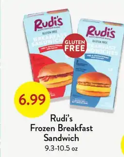 Fresh Thyme Rudi's Frozen Breakfast Sandwich offer