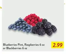 Fresh Thyme Blueberries Pint, Raspberries 6 oz or Blackberries 6 oz offer