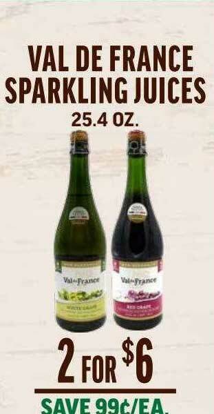 Central Market Val De France Sparkling Juices offer
