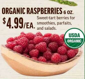 Central Market Organic Raspberries offer