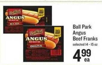 Lowes Foods Ball Park Angus Beef Franks offer