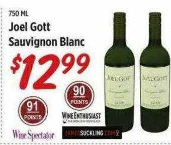 Rouses Joel Gott Sauvignon Blanc offer