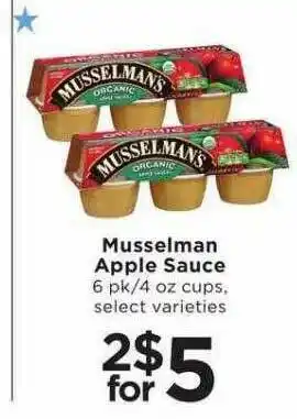 SHOPPERS Musselman Apple Sauce Select Varieties offer