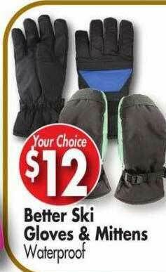 Ocean State Job Lot Better Ski Gloves & Mittens offer
