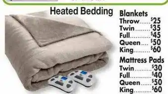Ocean State Job Lot Heated Bedding Blankets, Mattress Pads offer