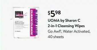 Walmart Uoma By Sharon C 2-in-1 Cleansing Wipes offer