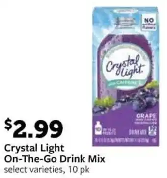 Fareway Crystal Light On-The-Go Drink Mix offer