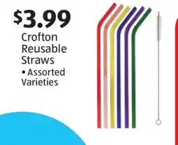 Aldi Crofton Reusable Straws offer