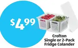 Aldi Crofton Single or 2-Pack Fridge Colander offer