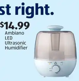 Aldi Ambiano LED Ultrasonic Humidifier offer