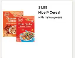 Walgreens Nice! Cereal offer