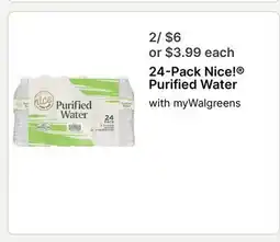 Walgreens 24-Pack Nice! Purified Water offer