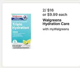 Walgreens Walgreens Hydration Care offer