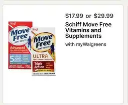 Walgreens Schiff Move Free Vitamins and Supplements offer