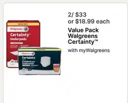 Walgreens Value Pack Walgreens Certainty offer