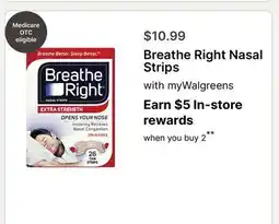 Walgreens Breathe Right Nasal Strips offer