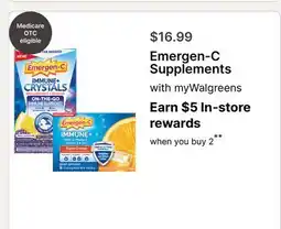 Walgreens Emergen-C Supplements offer