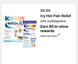Walgreens Icy Hot Pain Relief offer