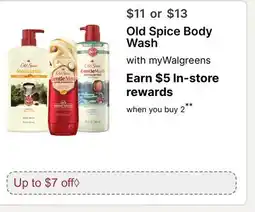 Walgreens Old Spice Body Wash offer
