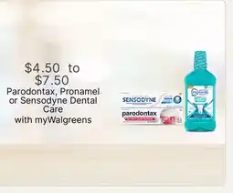 Walgreens Parodontax, Pronamel or Sensodyne Dental Care offer